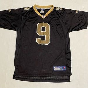 NFL Equipment Onfield Reebok New Orleans Saints Drew Brees Black Jersey Youth XL